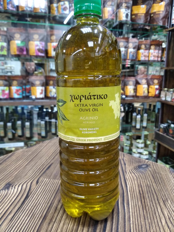 Оливковое масло Extra Virgin деревенское Agrinio пласт/бут 1 литр