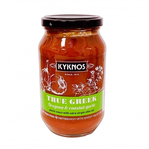 Соус томатный с орегано и печёным чесноком Kyknos стек/бан 420 гр