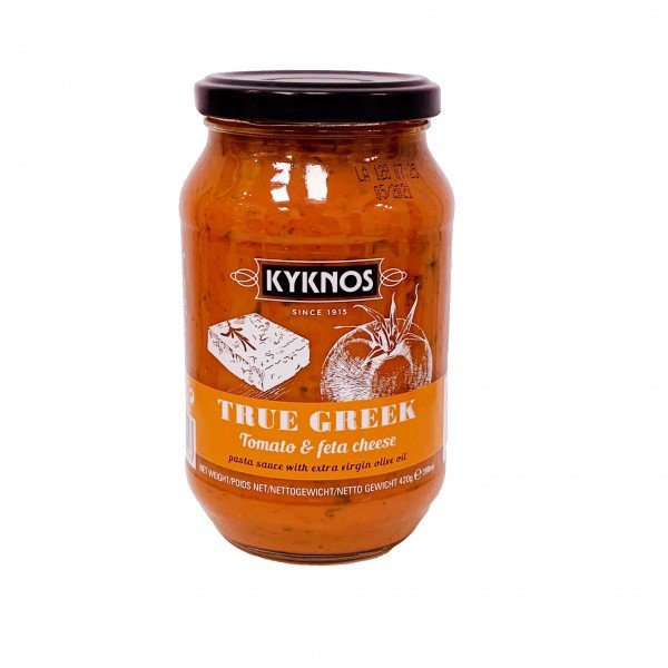 Соус томатный с сыром фета и оливковым маслом Kyknos стек/бан 420 гр