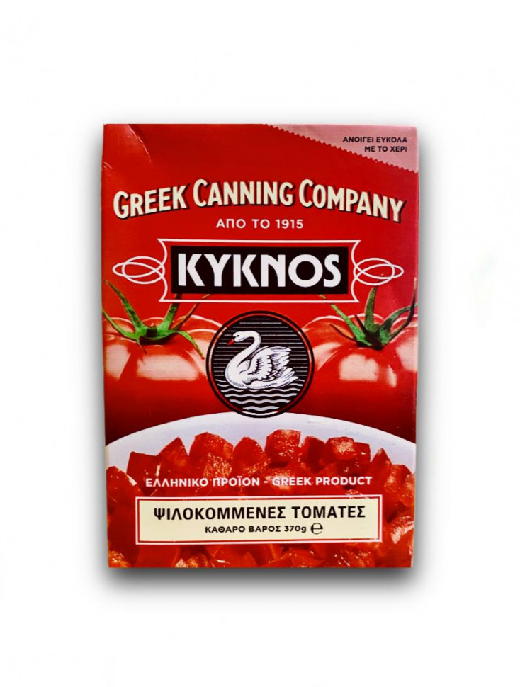 Томаты кусочками очищенные в собственном соку   Kyknos тетрапак. 370 гр