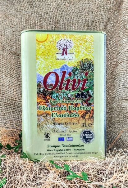 Оливковое масло Extra Virgin Olivi  жест/банка 3 литра